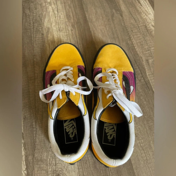 Vans Old Skool Flame Banana Black Men Sz 6.5 women 8.0 - Picture 6 of 6